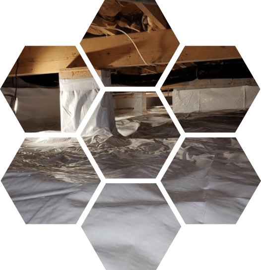 a room with a white tarp covering the floor a room with a white tarp covering the floor